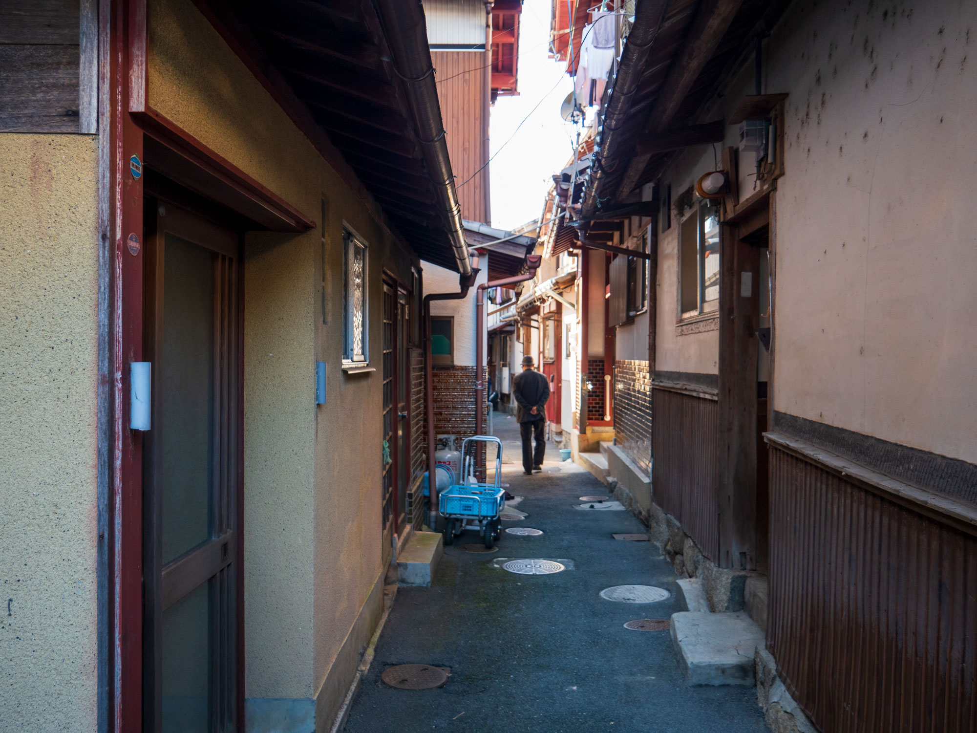 沖島の集落内