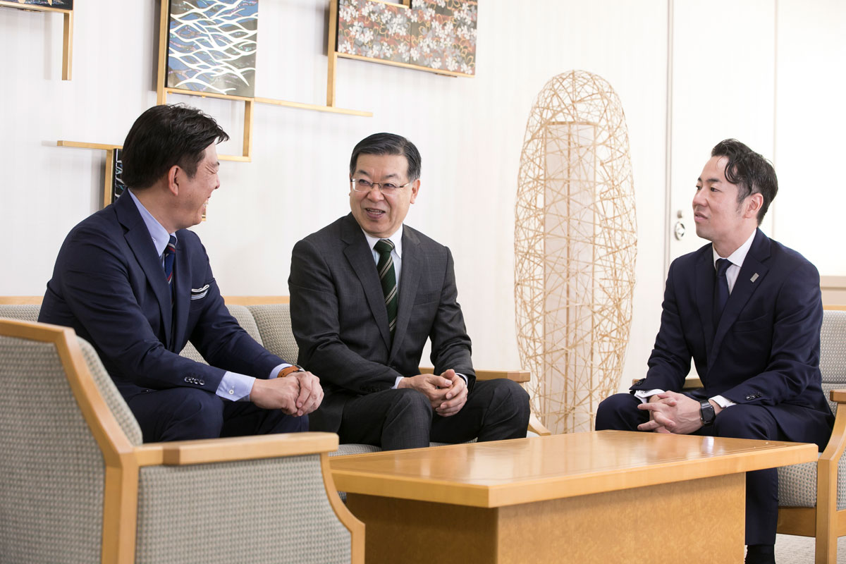 竹内弘一、山田啓二、松島一晃、京都文化博物館にて